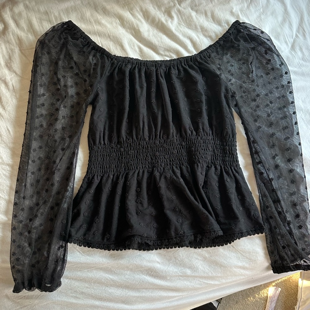 Black sheer long sleeve